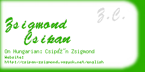 zsigmond csipan business card